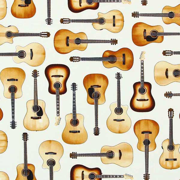Buy music themed patchwork quilt fabrics at Quiltessential in Derbyshire UK