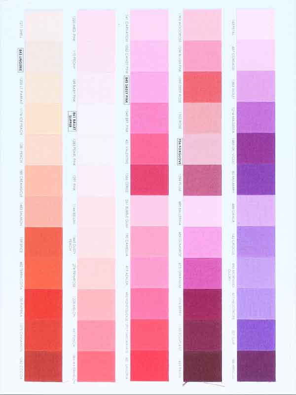 Kona Fabric Color Chart