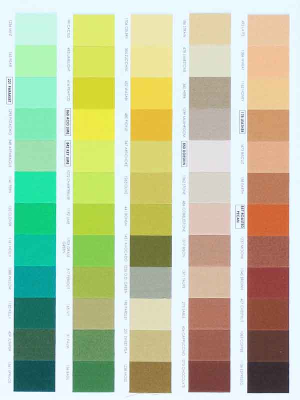 Kona Cotton Colour Chart